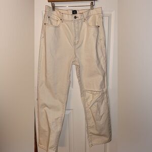 BDG Urban Outfitters Loose Straight Distressed Cream Denim Size 32